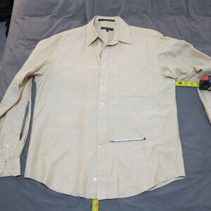 Donna Karan Dress Shirt 16, 36/37 Yellow